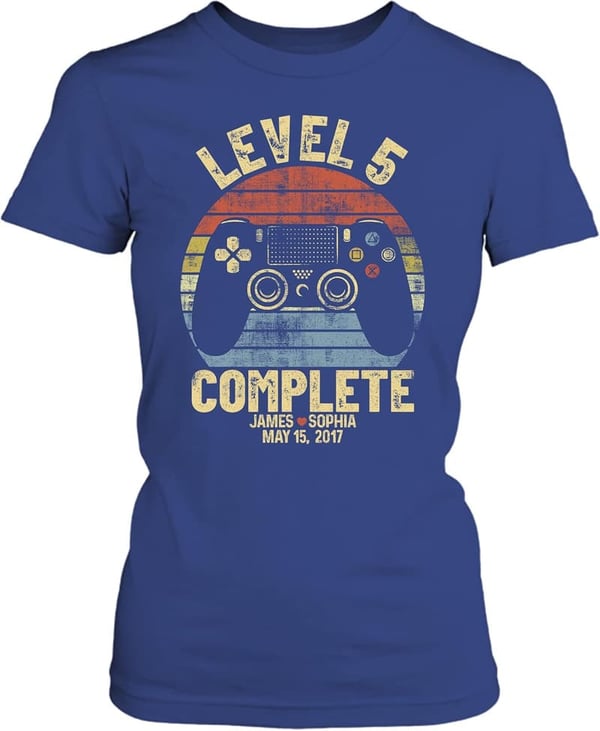1st, 2nd, 5th Anniversary Matching T-Shirts for Couples