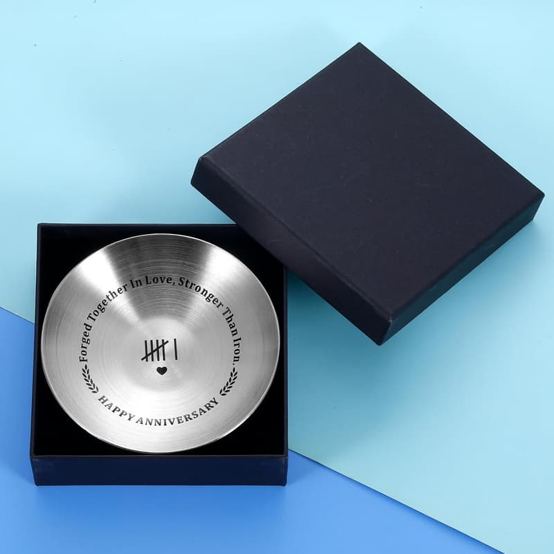 6th Anniversary Iron Ring Dish for Him & Her