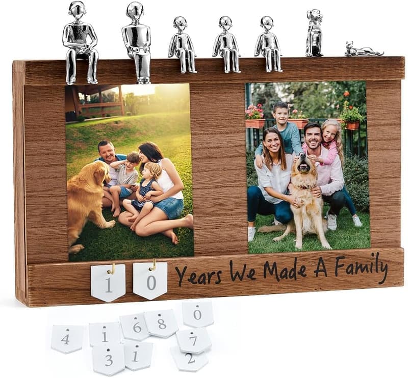 Personalized Wedding Anniversary Keepsake Box with Family Statue