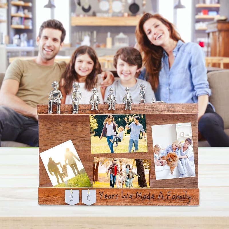 Personalized Wedding Anniversary Keepsake Box with Family Statue