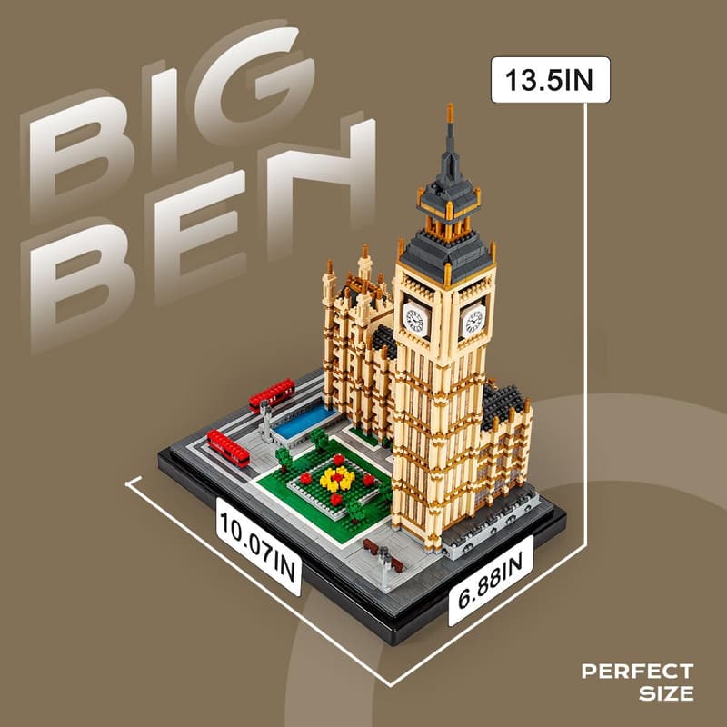 Big Ben Building Blocks Set (3900+ PCS) - Architectural Model Toy