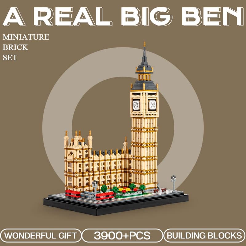 Big Ben Building Blocks Set (3900+ PCS) - Architectural Model Toy