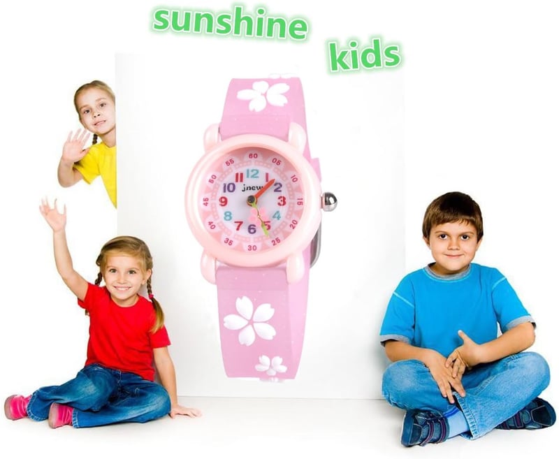 3D Cartoon Waterproof Watch for Girls Ages 3-8
