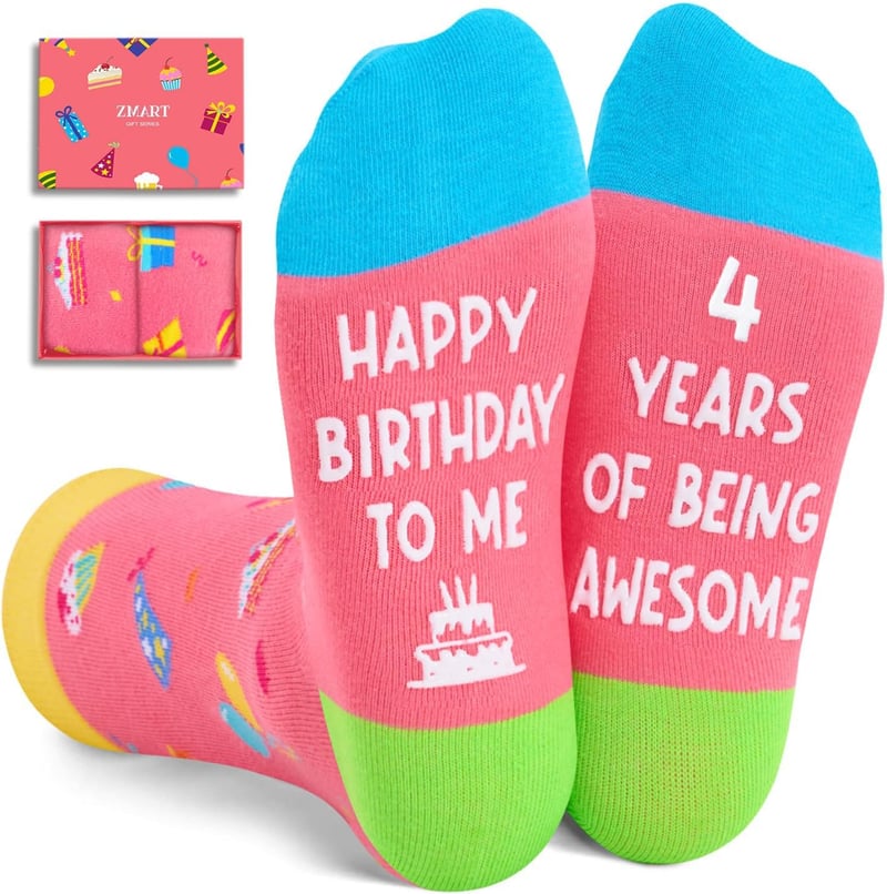 Birthday Socks for Girls 2-5 Years - Pink Gift