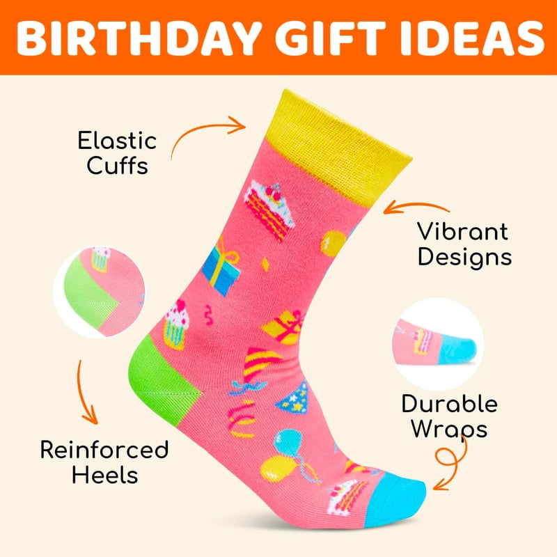 Birthday Socks for Girls 2-5 Years - Pink Gift