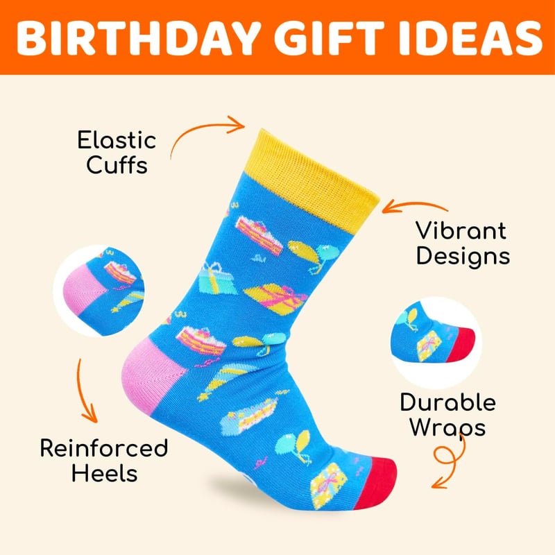 4th Birthday Gift - Toddler Socks for Boys & Girls