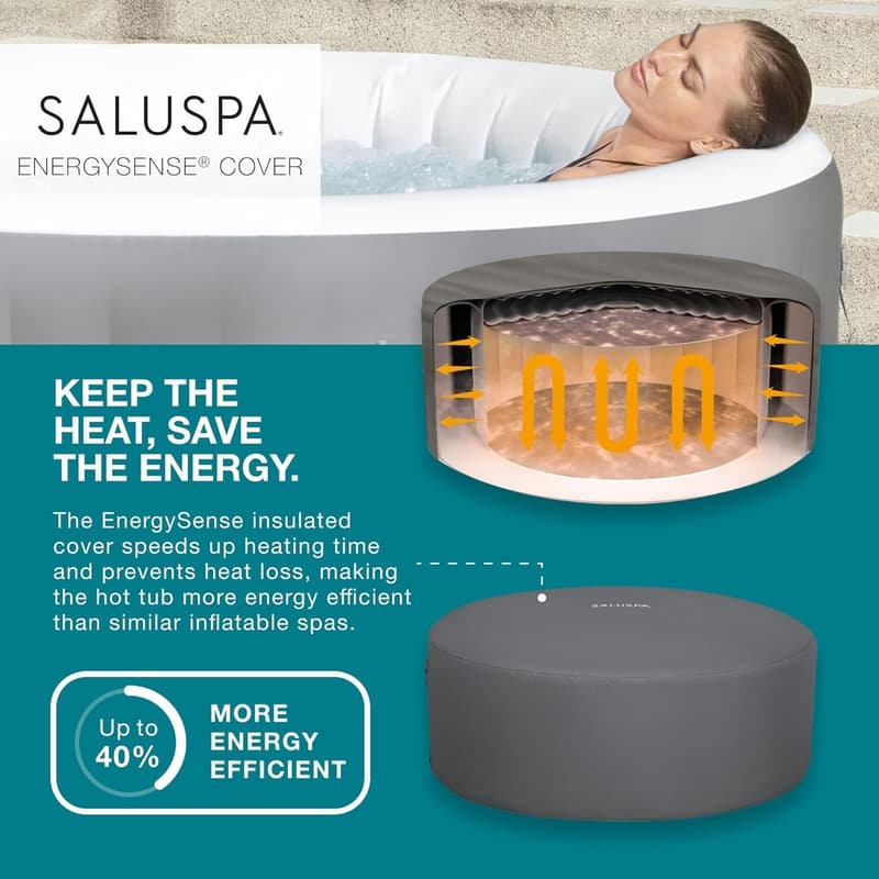 Portable Inflatable Hot Tub Spa for 4-6 Persons with Covers