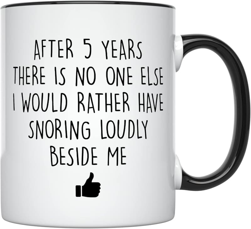 5th Anniversary Funny Coffee Mug - 11 oz for Couples