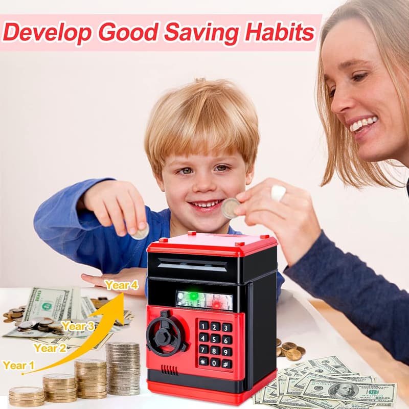 Electronic Piggy Bank for Kids, Age 3-12, Money Savings Toy