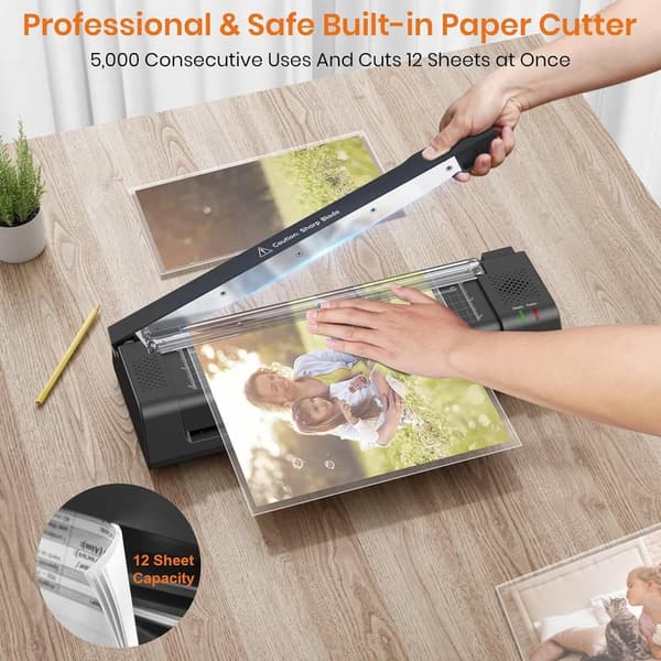 13-Inch Thermal Laminator with Cutter and Pouches