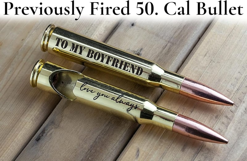 6 Month Anniversary 50 Cal Bottle Opener for Boyfriend