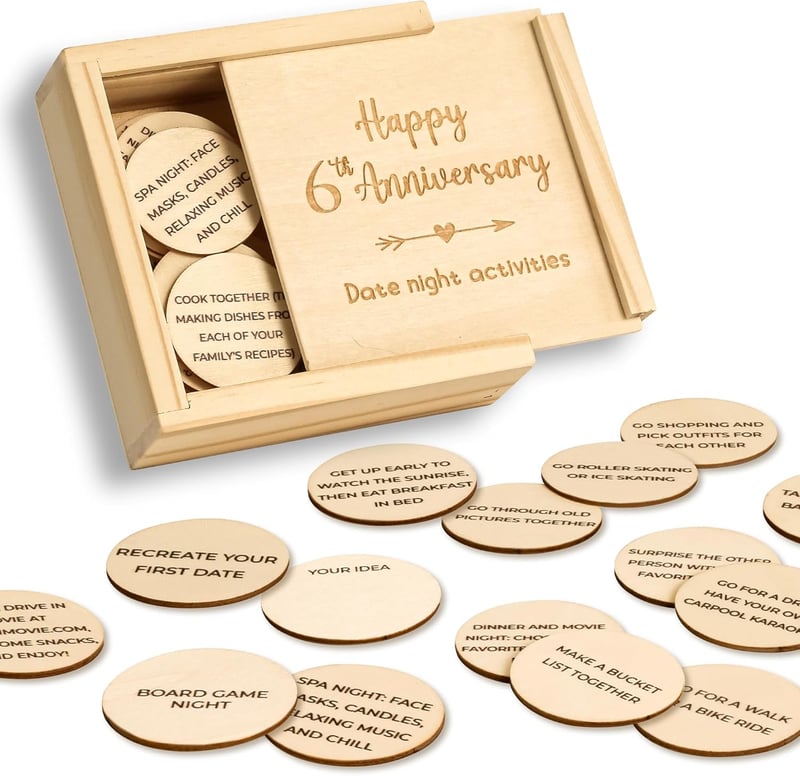 6th Anniversary Wooden Gifts for Couples - Date Night Ideas