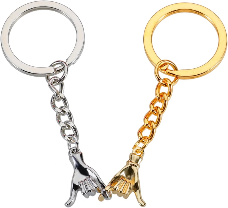 Couples' Pinky Promise Matching Keychain - Anniversary Gift