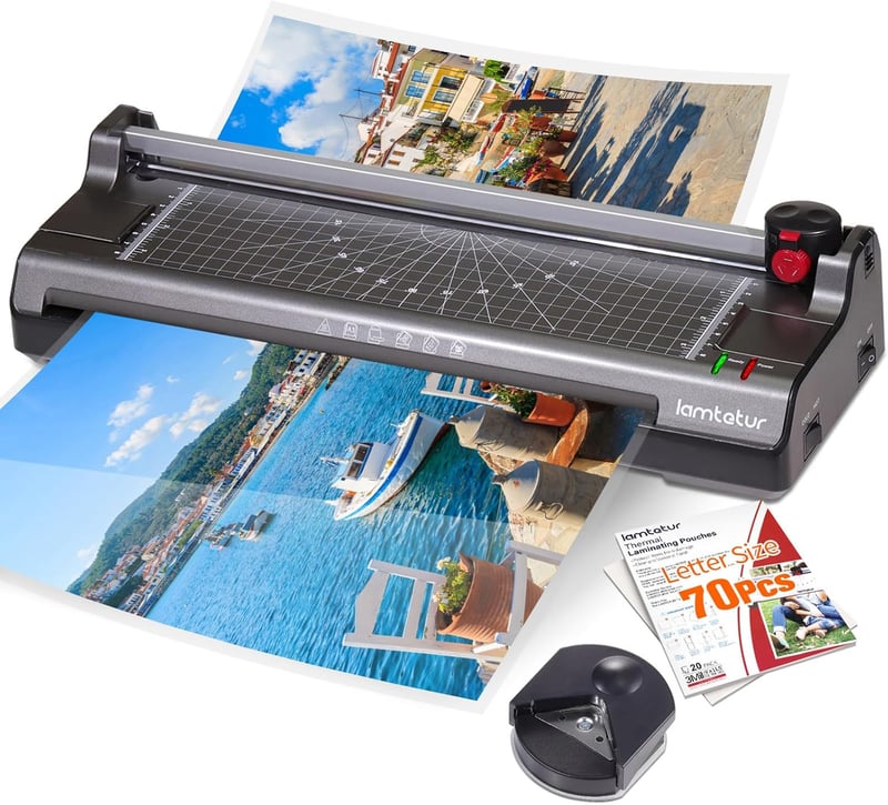 7-in-1 Thermal Laminator Machine with 70 Sheets and Cutter