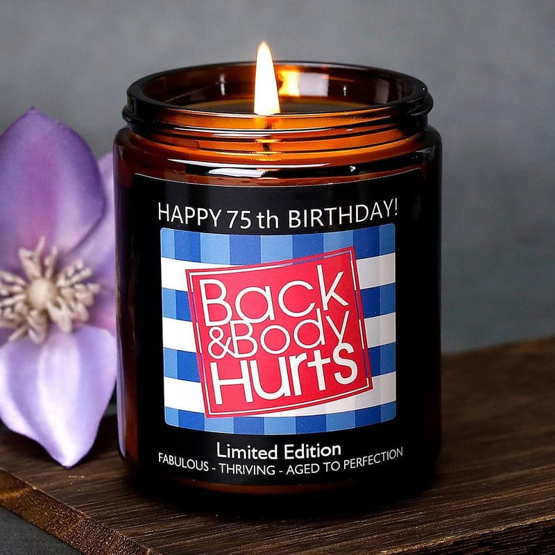 75th Birthday Scented Candles for Couples and Family