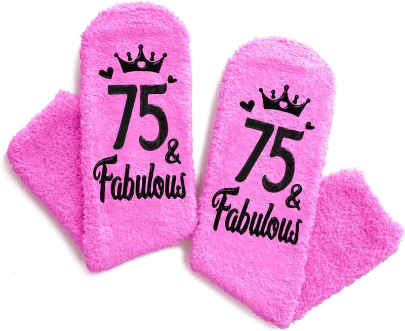 75th Birthday Gifts: Fun Socks for Senior Women