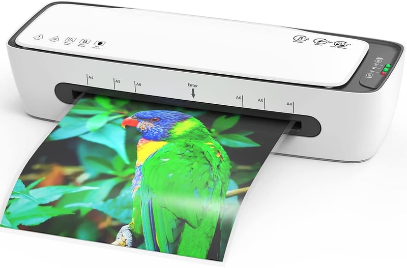 Portable A4 Laminator Machine with Laminating Sheets, 6-in-1
