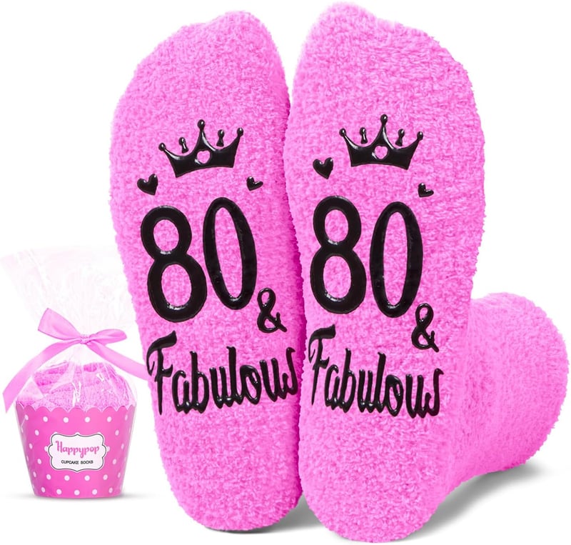 80th Birthday Warm Socks for Senior Women