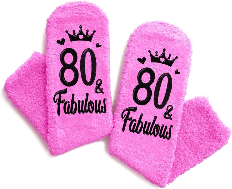 80th Birthday Warm Socks for Senior Women