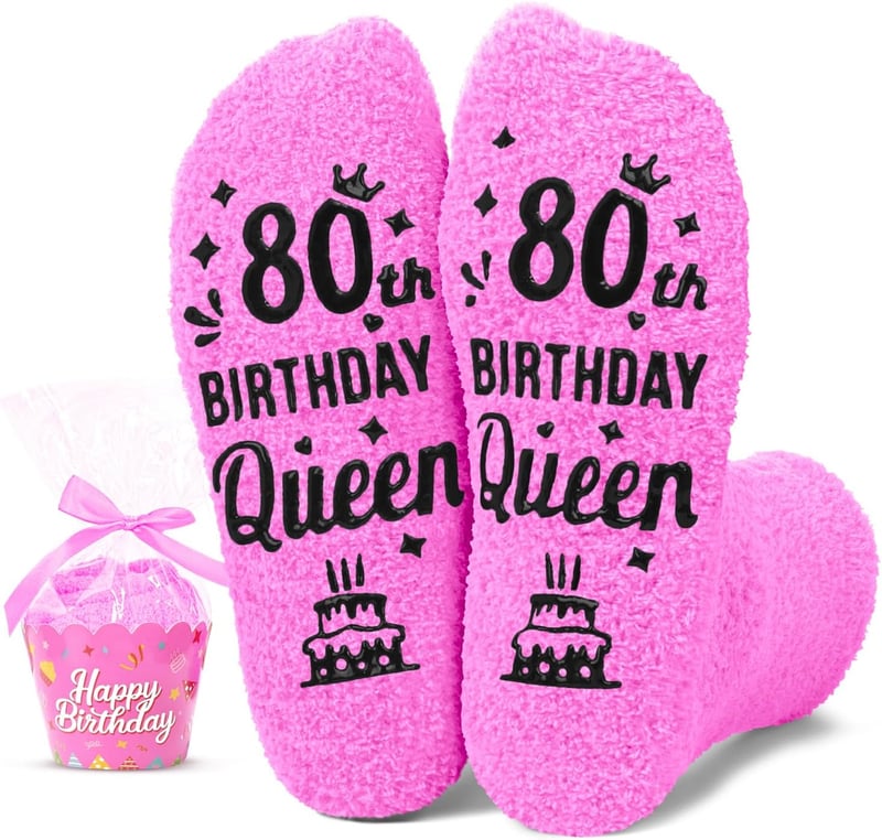 80th Birthday Socks for Senior Women - Ideal Gift