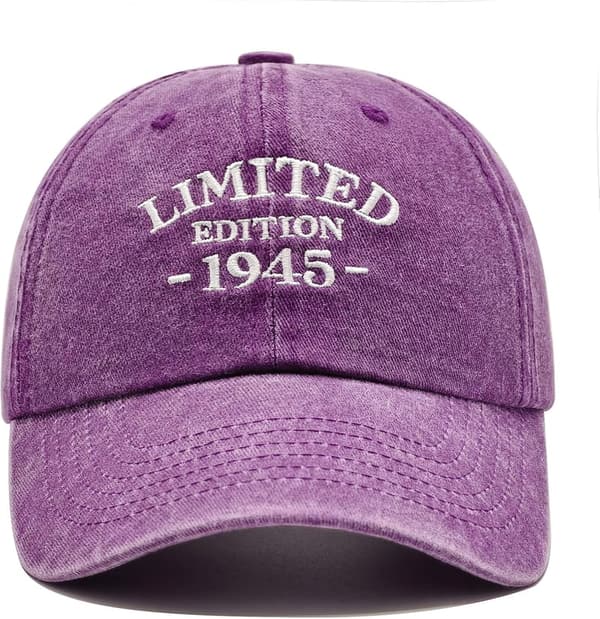 80th Birthday Adjustable Embroidered Baseball Cap for All