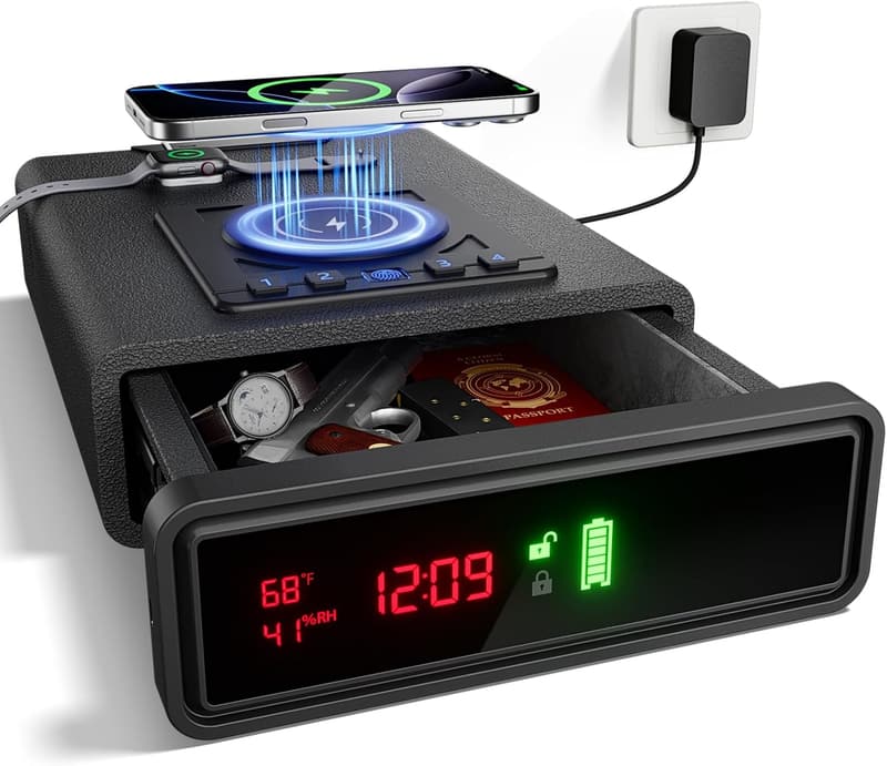 Fingerprint-Enabled Biometric Gun Safe for Pistols