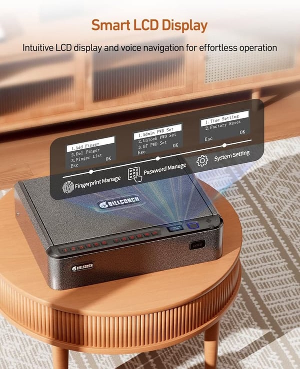 Smart Biometric Gun Safe for Handgun with Quick Access