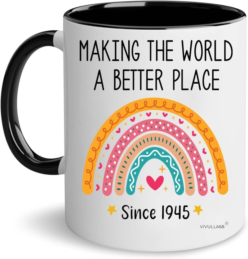 80th Birthday Coffee Mug Gift for Men & Women, 11oz