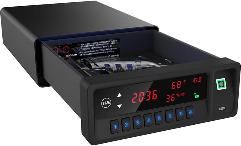 Biometric Handgun Safe with Quick Access - 2-Gun Security Vault