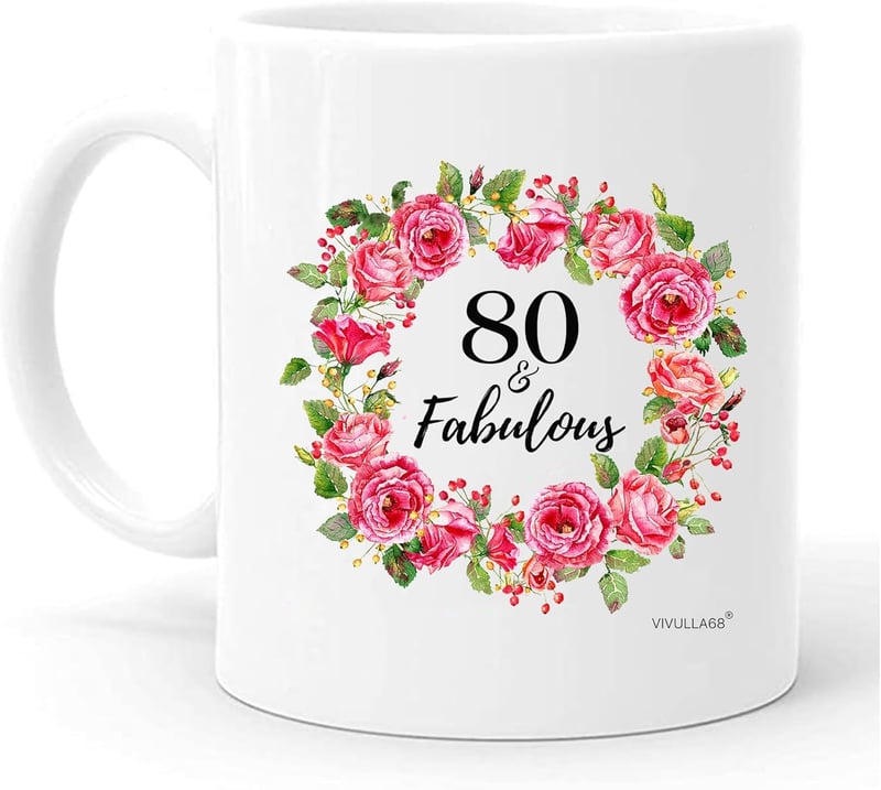 80th Birthday Coffee Mug - Funny Gift for Men & Women