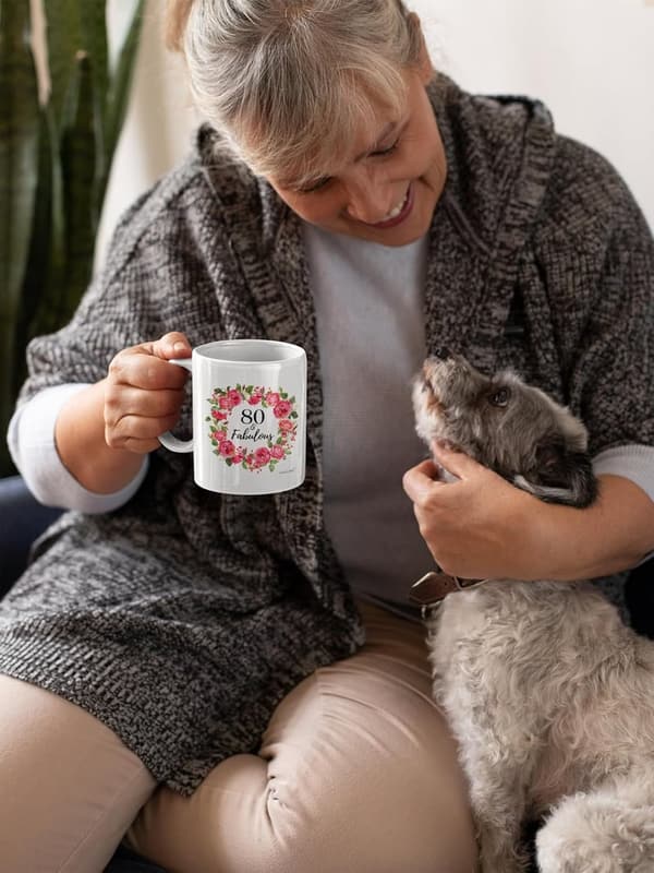 80th Birthday Coffee Mug - Funny Gift for Men & Women