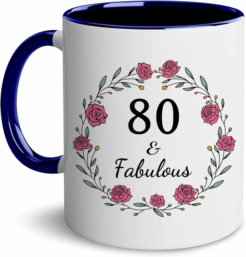 80th Birthday Woman's Mug - 80 & Fabulous Coffee Cup
