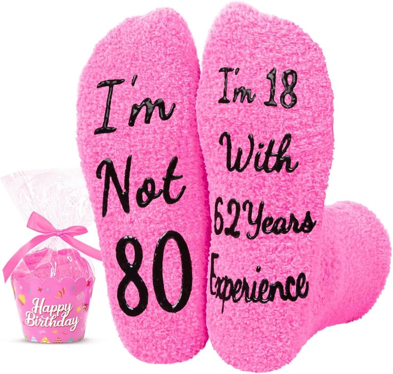 80th Birthday Socks for Women - Gift for Senior Friends