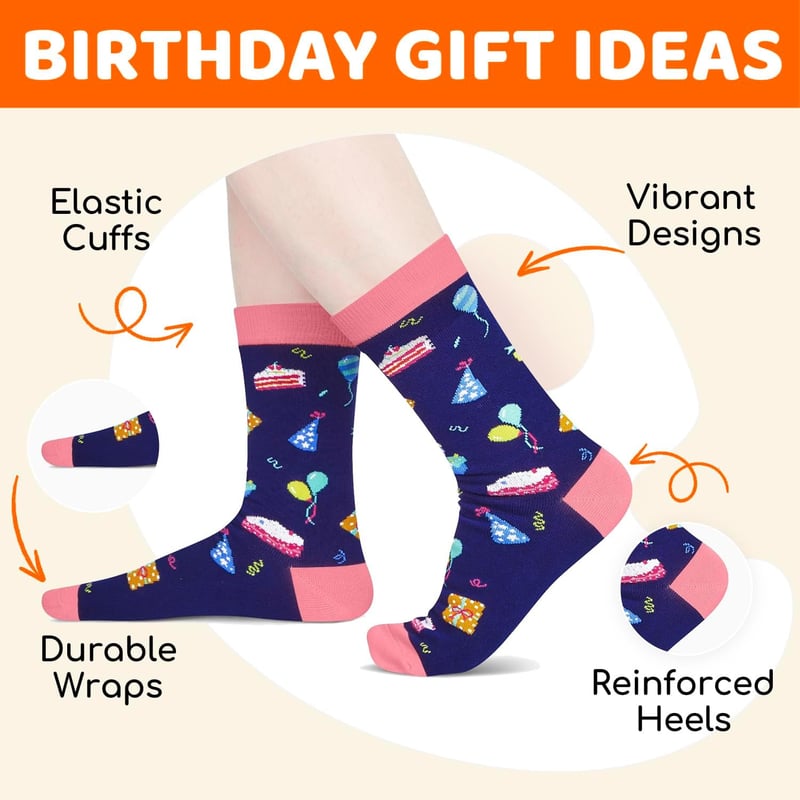 80th Birthday Socks for Him/Her with Greeting Card