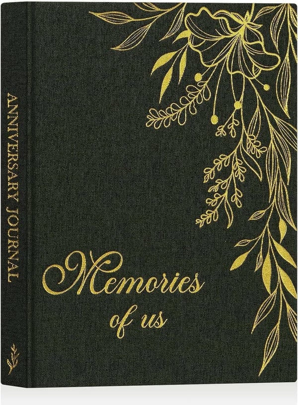 70th Anniversary Linen Memory Journal for Couples