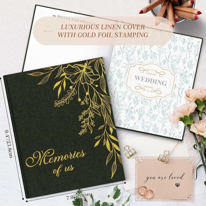 70th Anniversary Linen Memory Journal for Couples