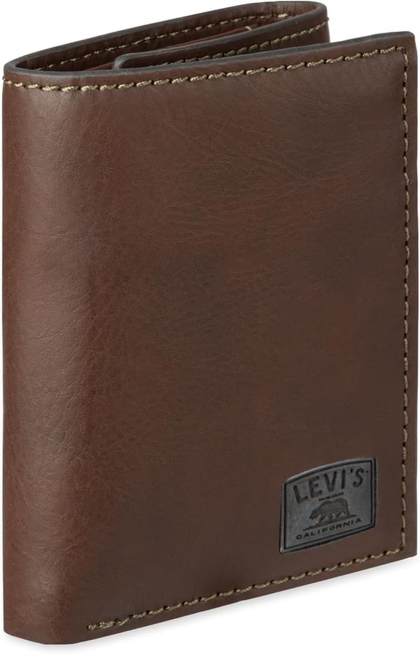 Levi's Men's Slim Trifold Wallet with ID Window & Card Holder