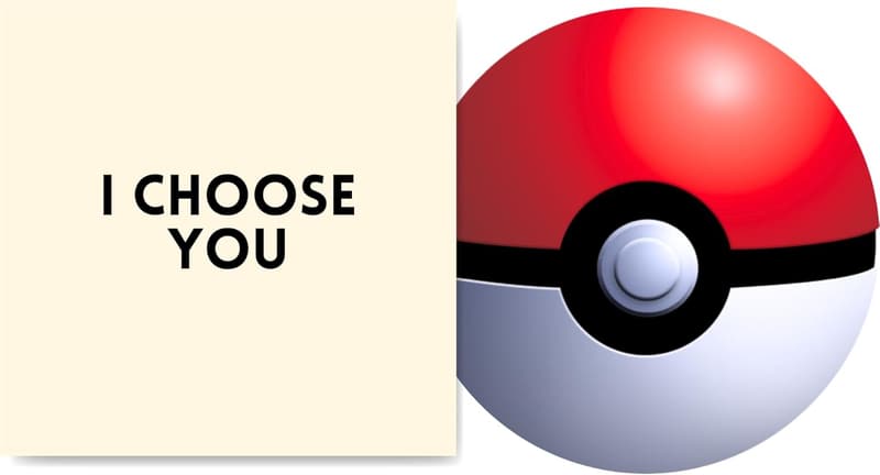 Pokémon Pokeball Anniversary Card for Couples
