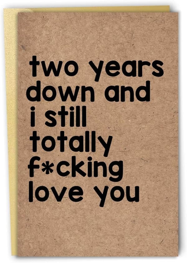 2nd Anniversary Card for Couples - 