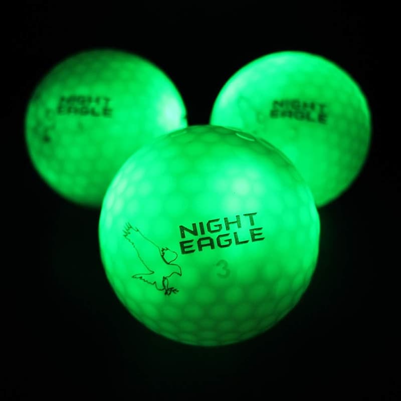 LED Golf Balls (6-Pack) - Professional Glowing Green Golf Balls