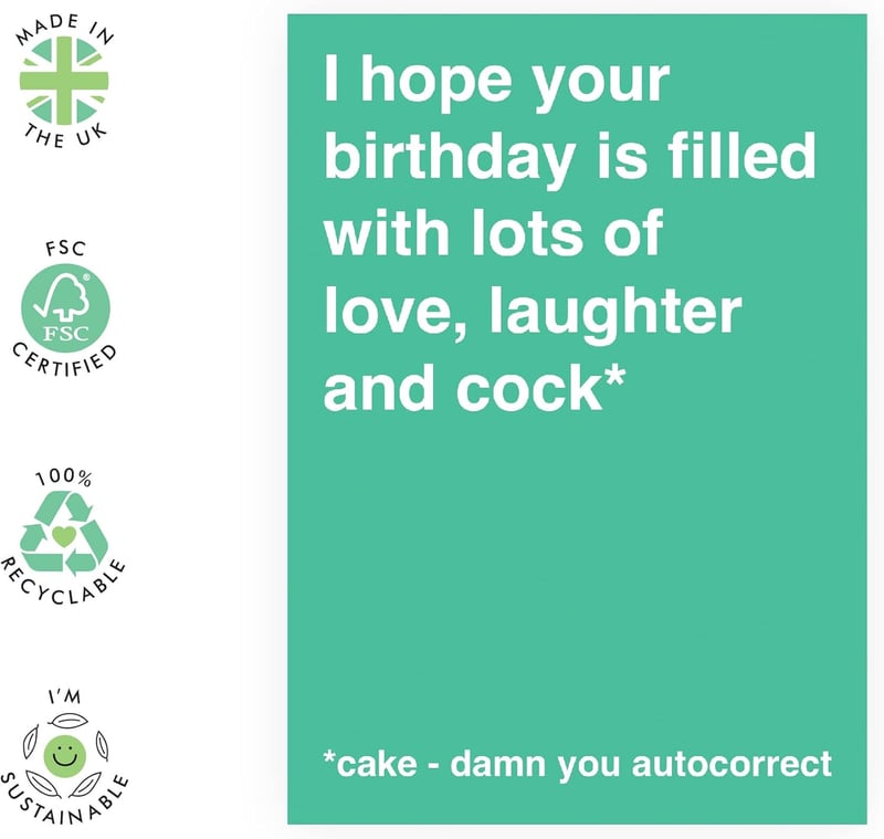 Sister Birthday Card with Stickers - Funny Gift for Her