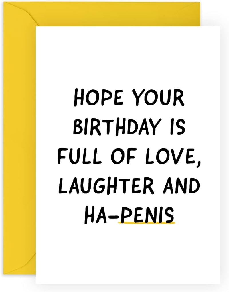 Funny Birthday Card for Friends - Includes Stickers