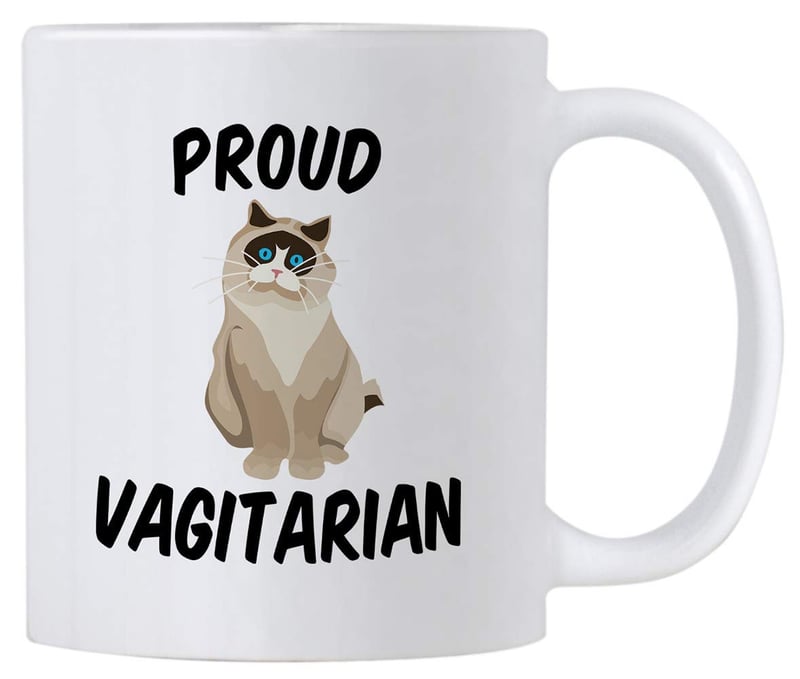 Proud Vagitarian Lesbian Coffee Mug for Birthdays & Anniversaries