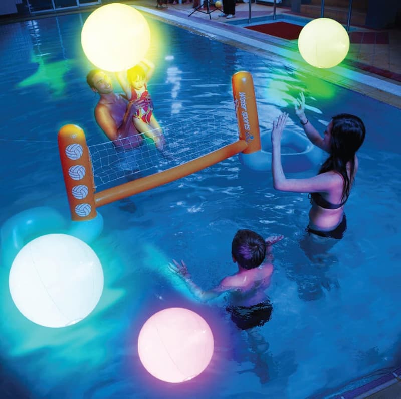 Light Up Beach Balls - 4 Pack Glow in the Dark Pool Toys