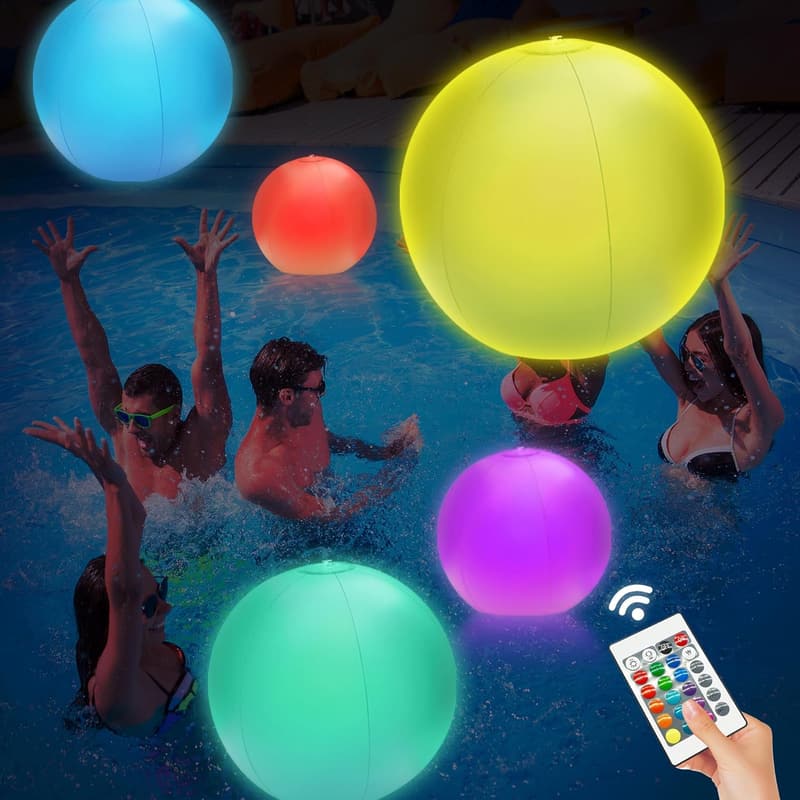 LED Light-Up Beach Balls - 16