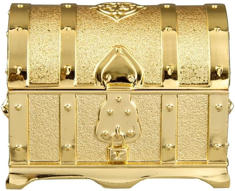 Vintage Gold Treasure Box Jewelry Organizer for Women