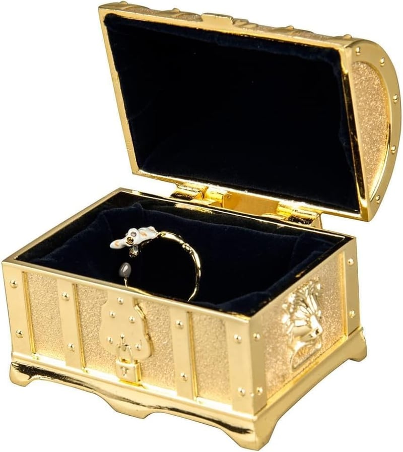 Vintage Gold Treasure Box Jewelry Organizer for Women
