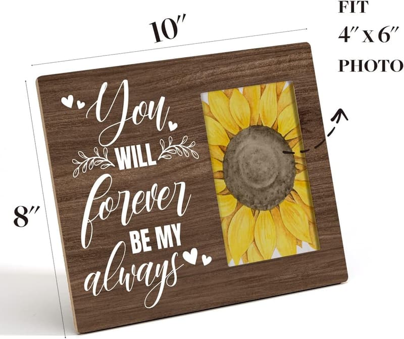 Forever Be My Always Wooden Photo Frame for Couples - 4x6 inches