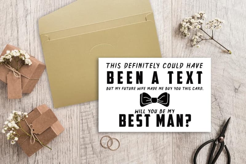 Best Man Proposal Card for Groomsman