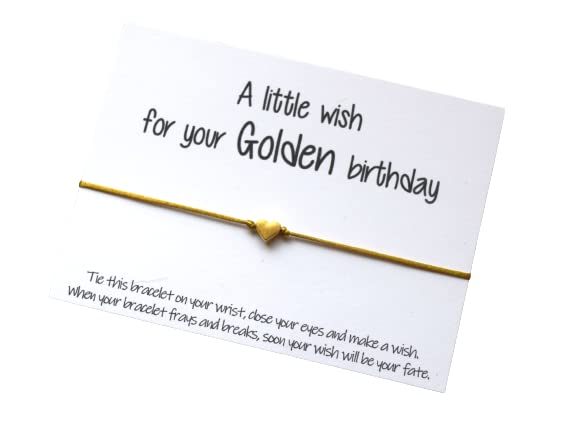 Golden Birthday Wish Bracelet Gift